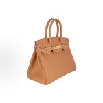 HERMES爱⻢仕 Birkin 30 ⾦扣 ⼥款 37 Gold ⾦棕